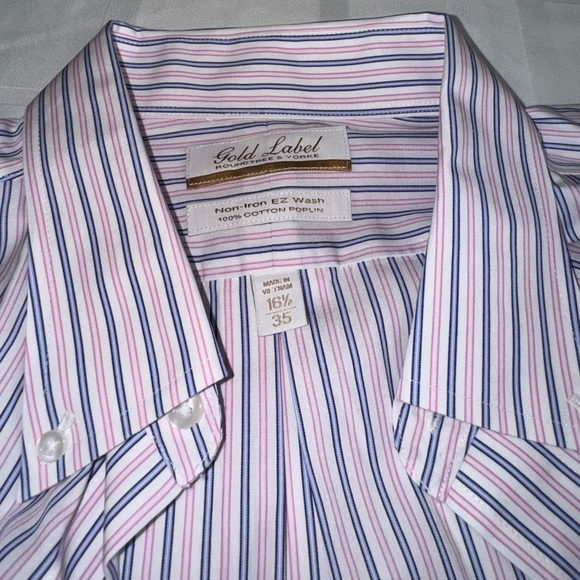 Gold Label by Roundtree & Yorke Dress Shirt NWT Size 16, 1/2/35 - Picture 3 of 3